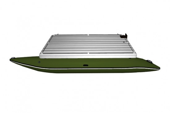 Side platform for inflatable boat